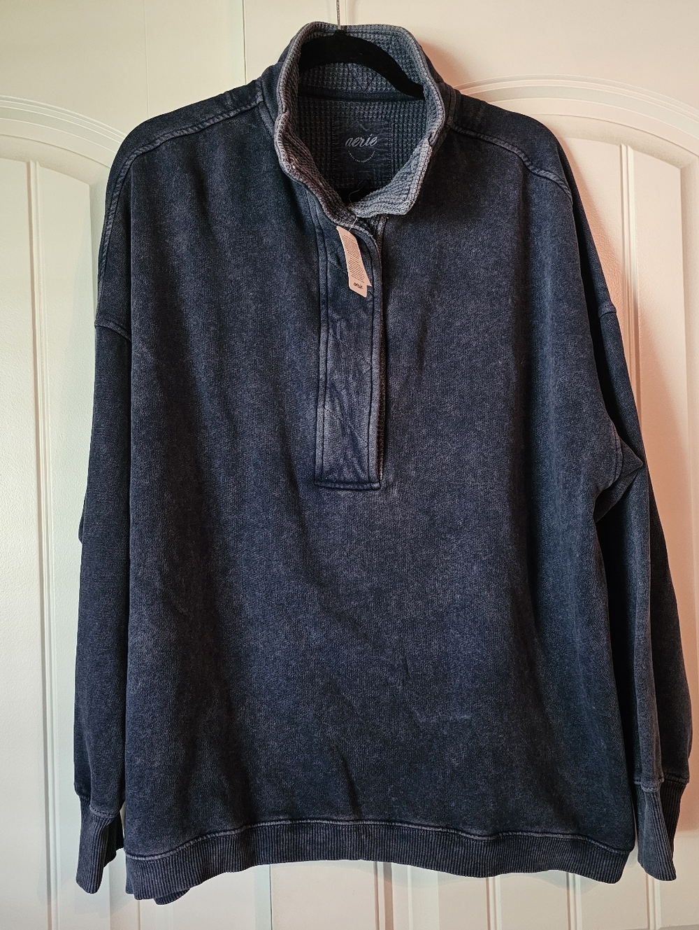 Aerie Getaway Quarter Snap Sweatahirt Size L BNWT